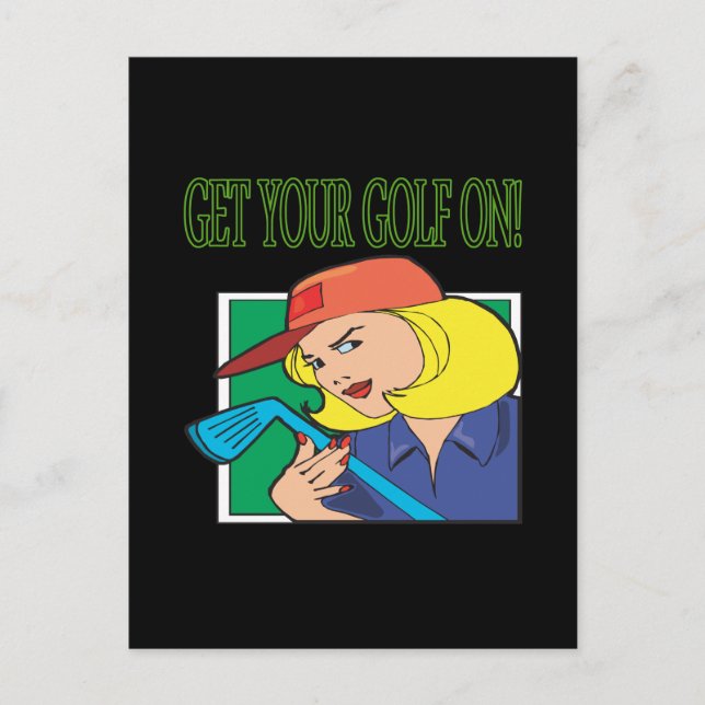 Get Your Golf On Postcard (Front)