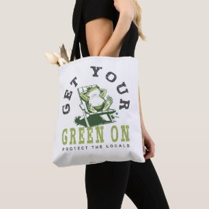Get Your Green On Fun Frog Eco-Friendly Tote Bag