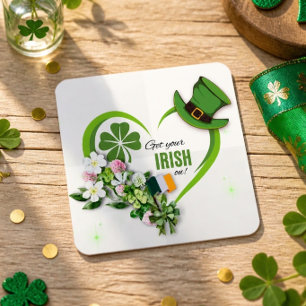 Get Your Irish On! 3" Square Sticker