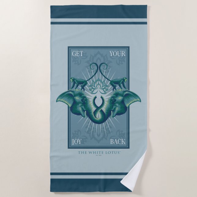 Get Your Joy Back - The White Lotus Beach Towel (Front)