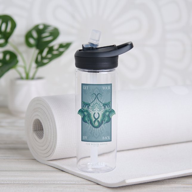 Get Your Joy Back - The White Lotus Water Bottle (Yoga)