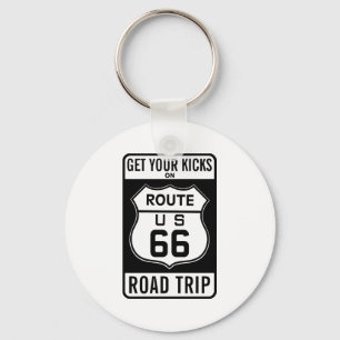 Get Your Kicks On Route 66 Key Ring