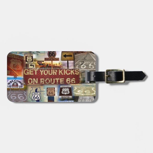Get your Kicks on Route 66 Luggage Tag (Front Horizontal)
