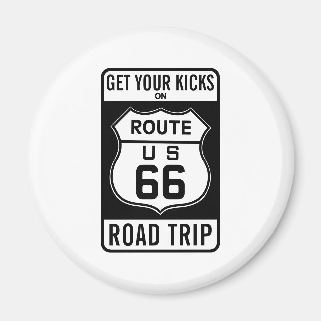 Get Your Kicks On Route 66 Magnet (Front)