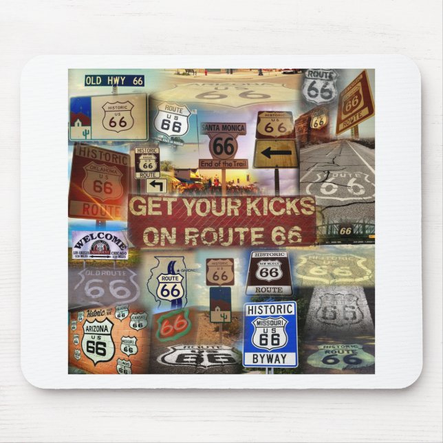 Get your Kicks on Route 66 Mouse Pad (Front)
