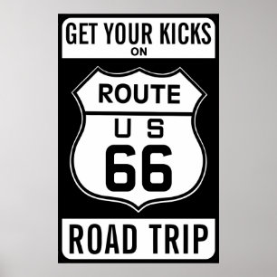 Get Your Kicks On Route 66 Poster