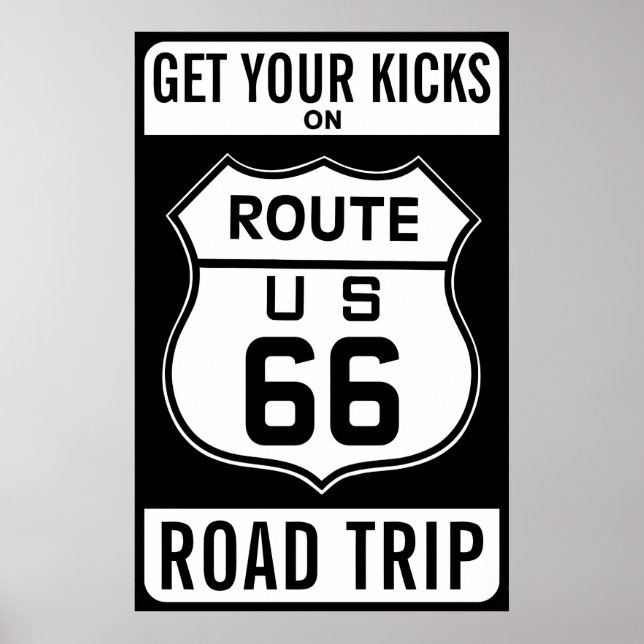 Get Your Kicks On Route 66 Poster (Front)