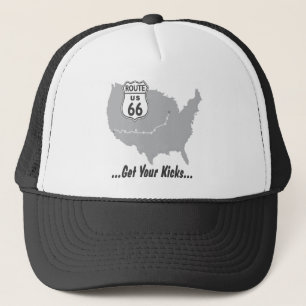 Get Your Kicks on Route 66 T-shirts and Gifts. Trucker Hat