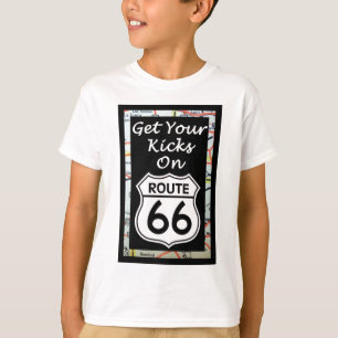 Get Your Kicks On Route 66 With Map T-Shirt