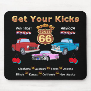 Get your kicks. Route 66 t-shirts and gifts Mouse Pad