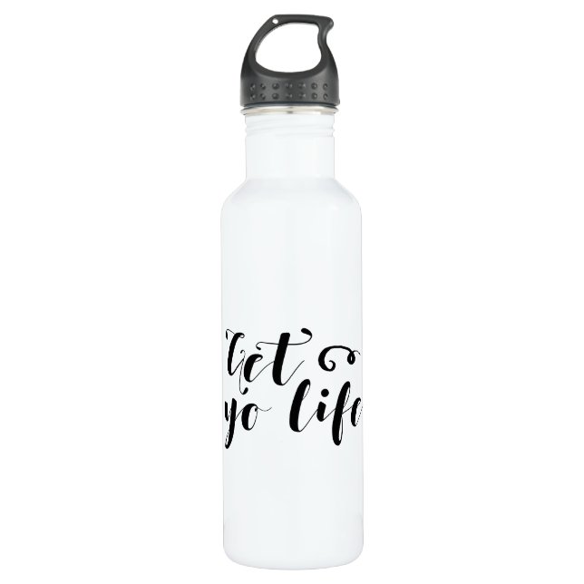 Get Your Life Typography 710 Ml Water Bottle (Front)