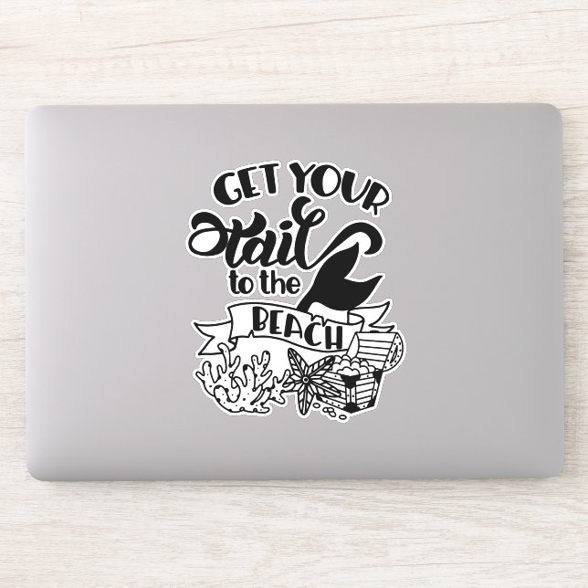 Get Your Mermaid Tail To The Beach Funny (Computer)