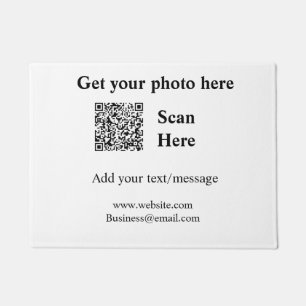 Get your photo scan QR add website email address d Doormat