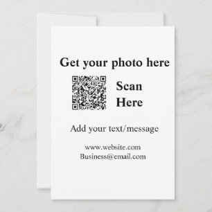 Get your photo scan QR add website email address d Holiday Card