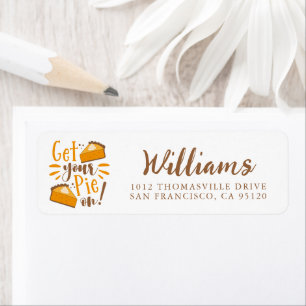 Get Your Pie On! Return Address Label