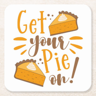 Get Your Pie On! Square Paper Coaster