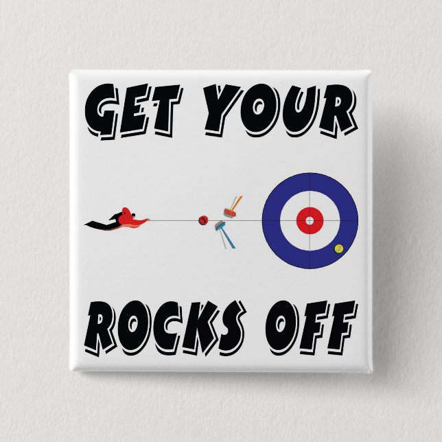 Get your rocks off! 15 cm square badge (Front)
