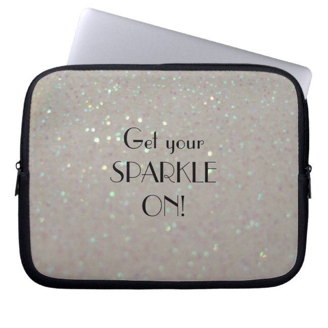 Get your Sparkle on - Faux glitter laptop case (Front)