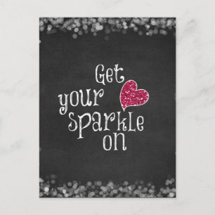 Get your sparkle on Quote Postcard