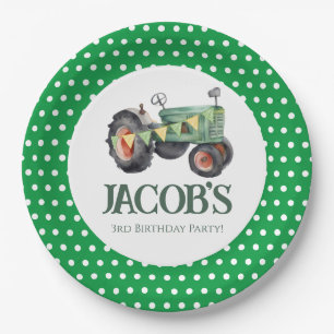 Get Your Tractor 3rd Birthday  Paper Plate