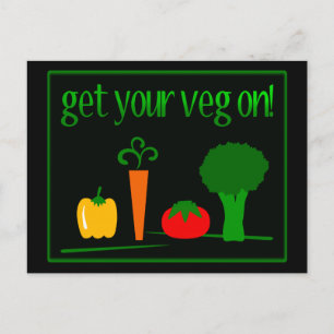 Get Your Veg On! With Assorted Veggies Postcard