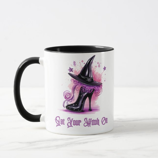 Get Your Witch On Boots and Hat Halloween Mug (Left)