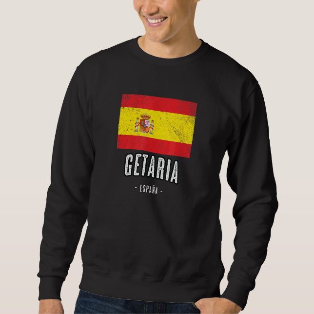 Getaria Spain Es Flag City   Bandera Ropa Sweatshirt (Front)
