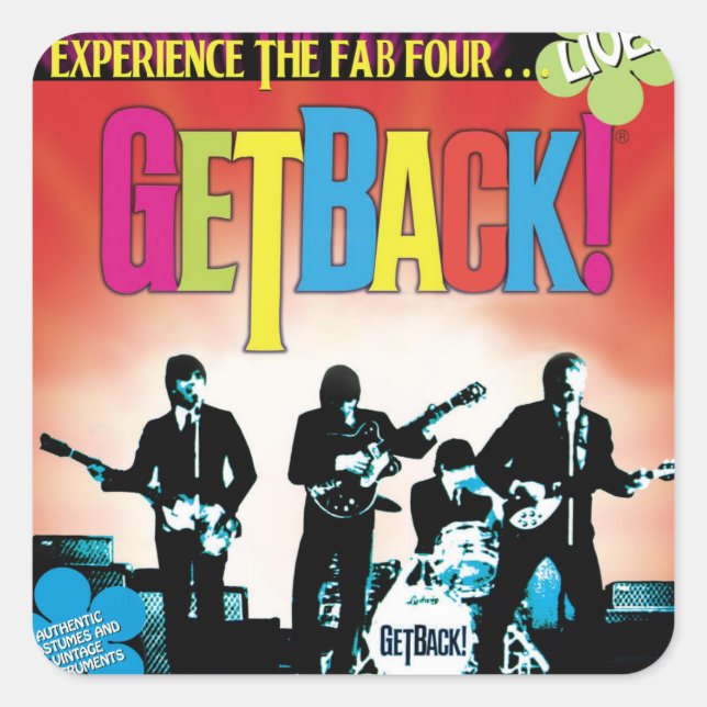 GetBack!® Square Stickers, Glossy Square Sticker (Front)