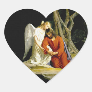 Gethsemane by Carl Heinrich Bloch 1805 Heart Sticker