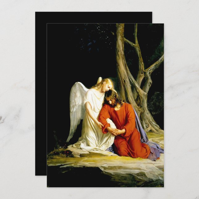 Gethsemane. Fine Art Easter Religious Card (Front/Back)