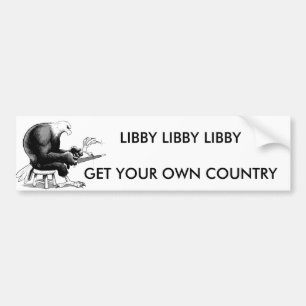 GETTIN~1, LIBBY LIBBY LIBBYGET YOUR OWN COUNTRY BUMPER STICKER