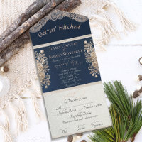 Gettin' Hitched Ribbon & Lace - Blue