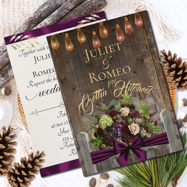 Gettin' Hitched Wildflowers & Ribbon - Plum (Creator Uploaded)