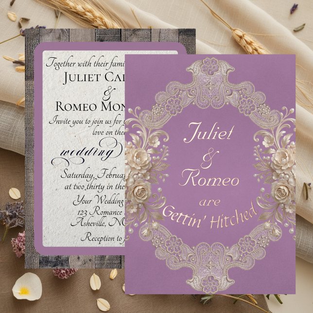 Gettin' Hitched Wood & Lace - Lavender (Creator Uploaded)