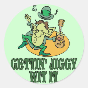 Gettin' Jiggy Wit It Classic Round Sticker