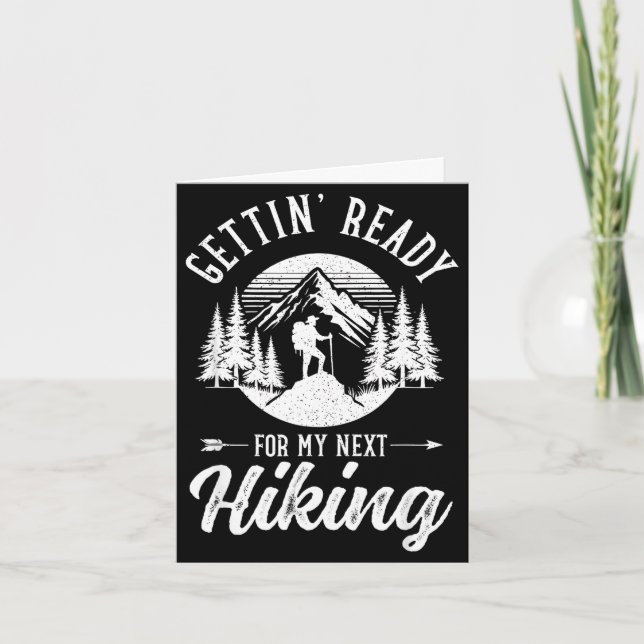 Gettin ready for next hiking trail backpack card (Front)