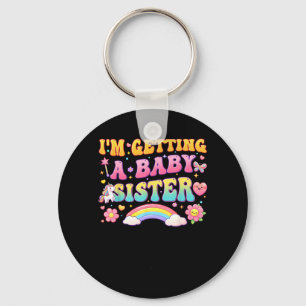 Getting A Baby Sister Cute Baby Pregnancy Key Ring