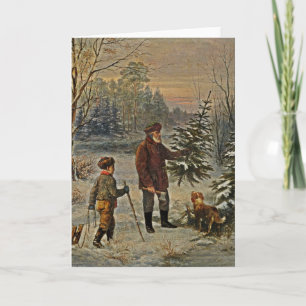 Getting a Christmas Tree Holiday Card