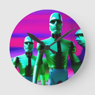Getting Ahead of Tomorrow Ken Gage Pop Surrealism Round Clock