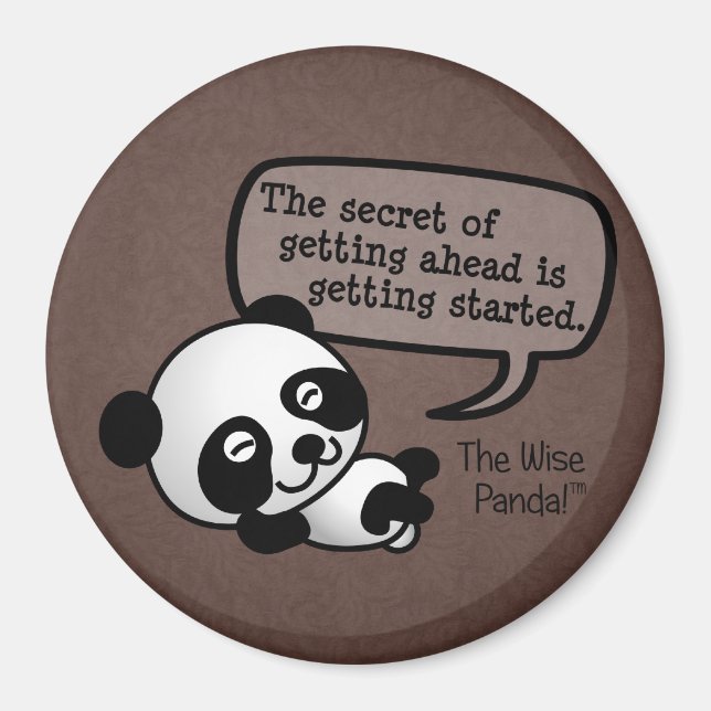 Getting ahead requires getting started magnet (Front)