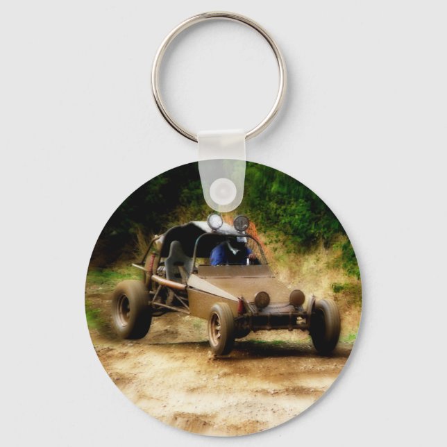 Getting Air in a Dune Buggy Key Ring (Front)