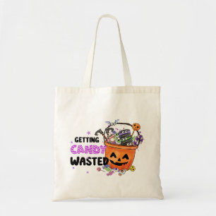 Getting Candy Wasted – Jack-o'-Lantern Basket Tote Bag