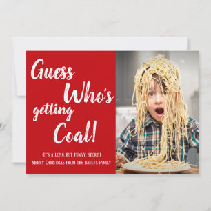 Getting Coal Family Photo Christmas Card