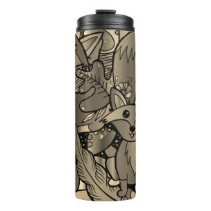 Getting Foxy Sepia Tone Thermal Tumbler