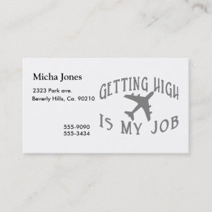 Getting High Airline Pilot Business Card
