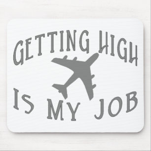 Getting High Airline Pilot Mouse Pad