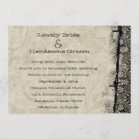 Getting Hitched Old Country Wedding Invitation