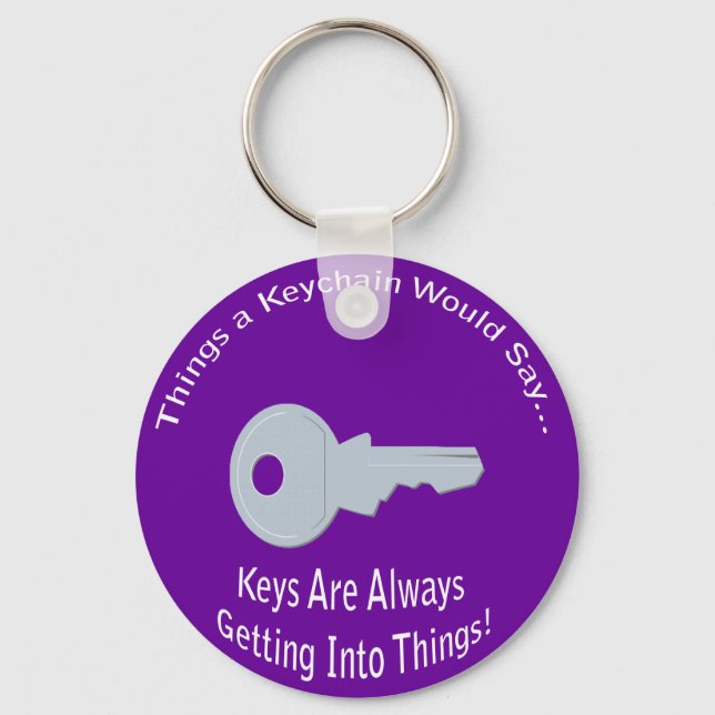 Getting Into Things Key Keychain (Front)