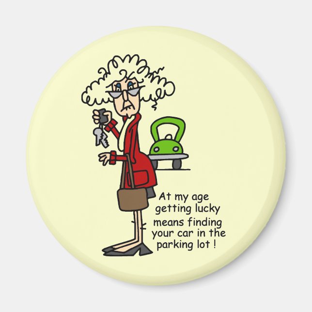 Getting Lucky Humour Magnet (Front)