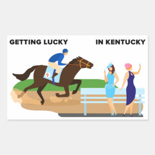 Getting Lucky in Kentucky Rectangular Sticker